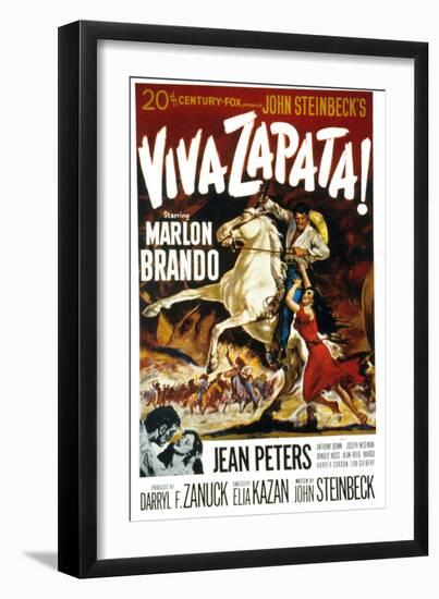 Viva Zapata!, Marlon Brando, Jean Peters, 1952-null-Framed Art Print