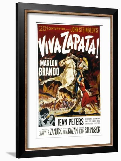 Viva Zapata!, Marlon Brando, Jean Peters, 1952-null-Framed Art Print