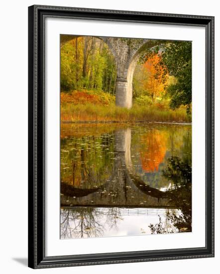 Vivarais Railway Stop and Bridge, Ardeche, France-Lisa S. Engelbrecht-Framed Photographic Print