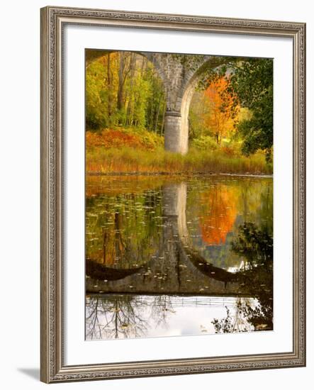 Vivarais Railway Stop and Bridge, Ardeche, France-Lisa S. Engelbrecht-Framed Photographic Print