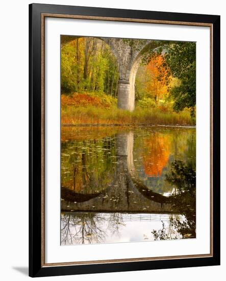 Vivarais Railway Stop and Bridge, Ardeche, France-Lisa S. Engelbrecht-Framed Photographic Print