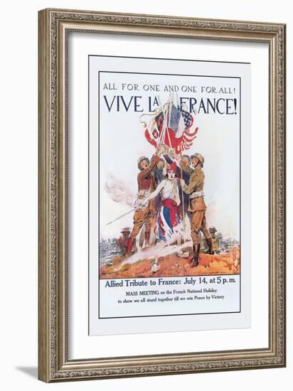 Vive La France!-James Montgomery Flagg-Framed Art Print