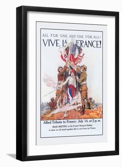 Vive La France!-James Montgomery Flagg-Framed Art Print