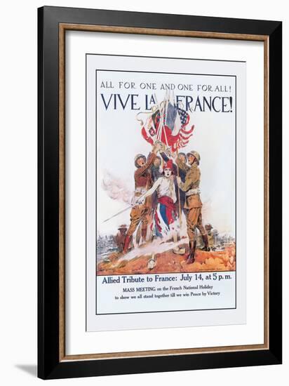 Vive La France!-James Montgomery Flagg-Framed Art Print