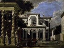 Principal Monuments of Ancient Rome: Temple of Vesta (Oil on Canvas)-Viviano Codazzi-Framed Giclee Print