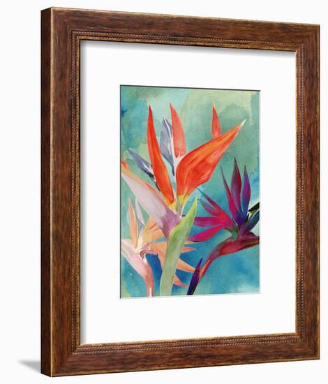 Vivid Birds of Paradise I-Jennifer Paxton Parker-Framed Art Print