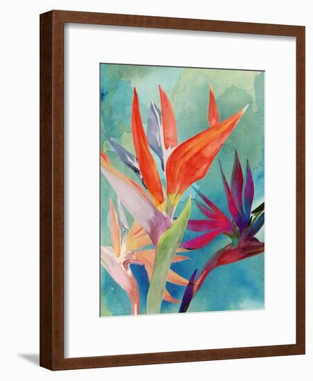 Vivid Birds of Paradise I-Jennifer Paxton Parker-Framed Art Print