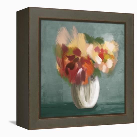 Vivid Blooms - Brushstroke-Aria Ellis-Framed Stretched Canvas