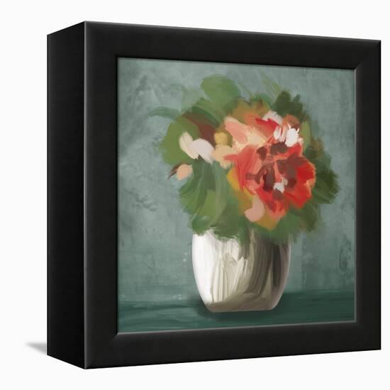 Vivid Blooms - Painterly-Aria Ellis-Framed Stretched Canvas