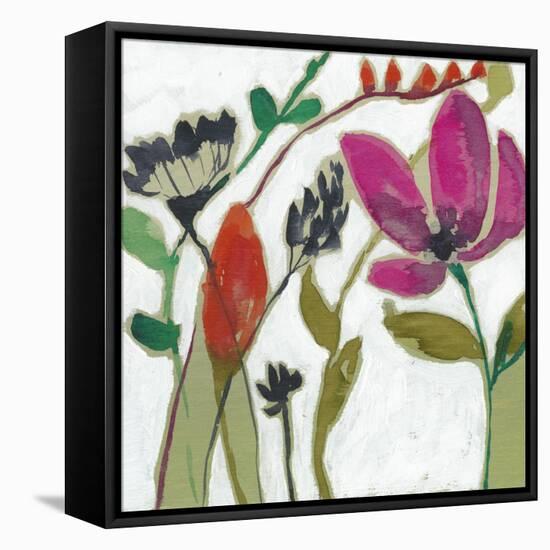 Vivid Flowers II-Jennifer Goldberger-Framed Stretched Canvas