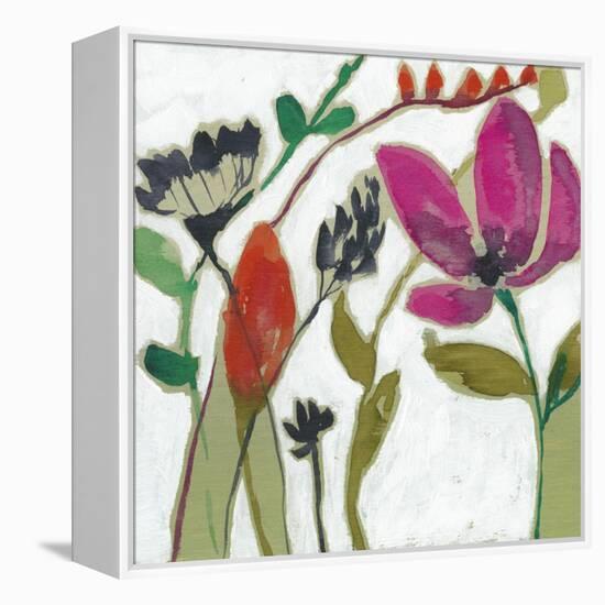 Vivid Flowers II-Jennifer Goldberger-Framed Stretched Canvas