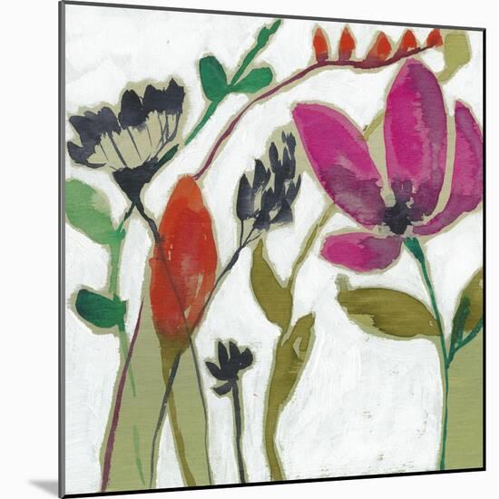Vivid Flowers II-Jennifer Goldberger-Mounted Art Print