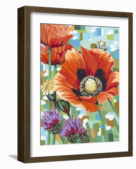 Vivid Poppies II-Carolee Vitaletti-Framed Art Print