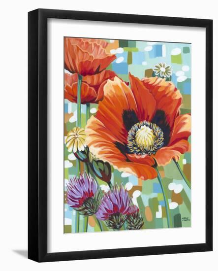 Vivid Poppies II-Carolee Vitaletti-Framed Art Print