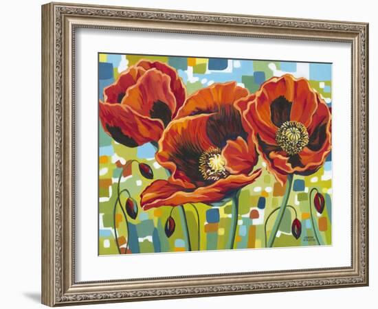 Vivid Poppies III-Carolee Vitaletti-Framed Art Print