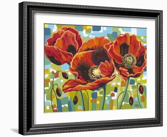 Vivid Poppies III-Carolee Vitaletti-Framed Art Print