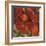 Vivid Red Lily on Gold Crop-Silvia Vassileva-Framed Art Print