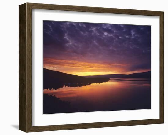 Vivid Sunrise over St Mary Lake in Glacier National Park, Montana, USA-Chuck Haney-Framed Photographic Print