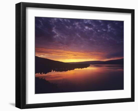 Vivid Sunrise over St Mary Lake in Glacier National Park, Montana, USA-Chuck Haney-Framed Photographic Print