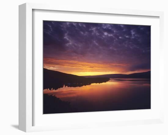 Vivid Sunrise over St Mary Lake in Glacier National Park, Montana, USA-Chuck Haney-Framed Photographic Print