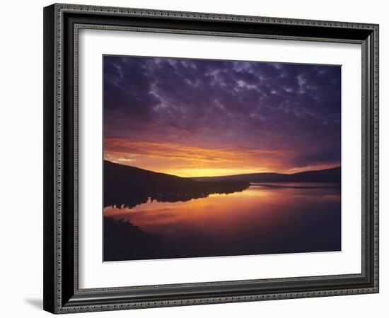 Vivid Sunrise over St Mary Lake in Glacier National Park, Montana, USA-Chuck Haney-Framed Photographic Print