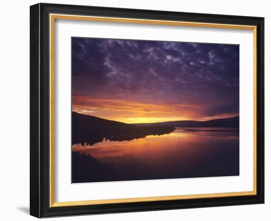 Vivid Sunrise over St Mary Lake in Glacier National Park, Montana, USA-Chuck Haney-Framed Photographic Print