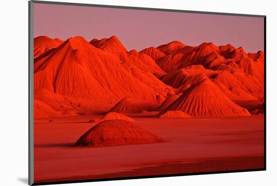 vivid sunset over mountains at valle de la luna, argentina-oriol alamany-Mounted Photographic Print