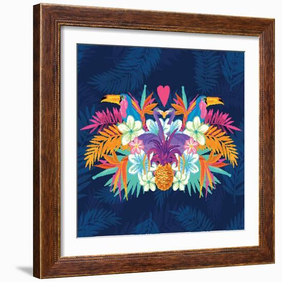 Vivid Tropical Love-James Thew-Framed Art Print