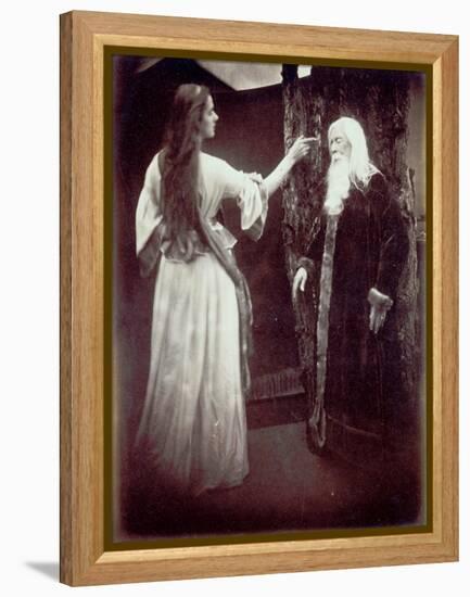 Vivien and Merlin, 1874-Julia Margaret Cameron-Framed Premier Image Canvas