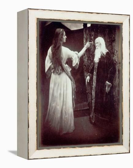 Vivien and Merlin, 1874-Julia Margaret Cameron-Framed Premier Image Canvas