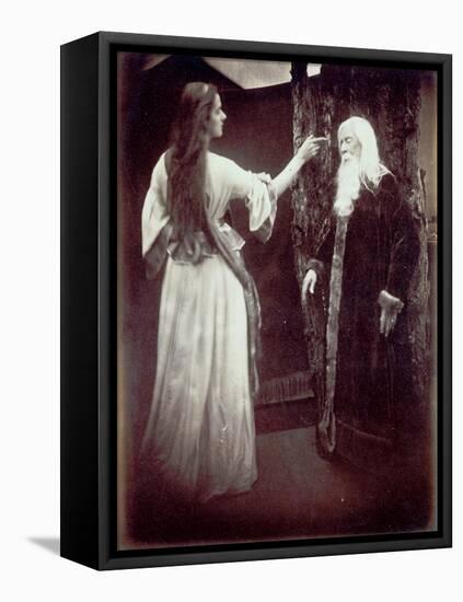 Vivien and Merlin, 1874-Julia Margaret Cameron-Framed Premier Image Canvas