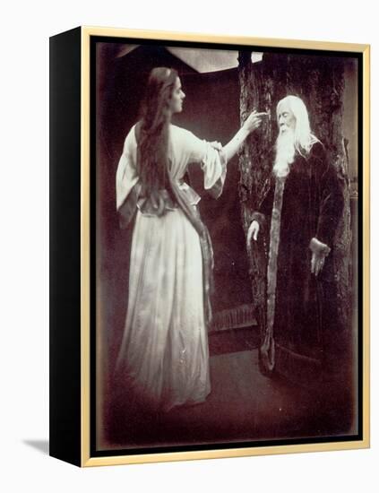 Vivien and Merlin, 1874-Julia Margaret Cameron-Framed Premier Image Canvas