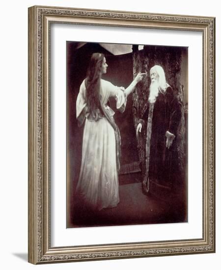 Vivien and Merlin, 1874-Julia Margaret Cameron-Framed Giclee Print