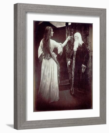 Vivien and Merlin, 1874-Julia Margaret Cameron-Framed Giclee Print