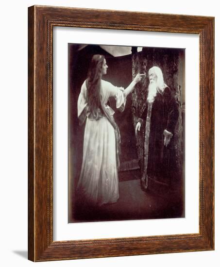 Vivien and Merlin, 1874-Julia Margaret Cameron-Framed Giclee Print