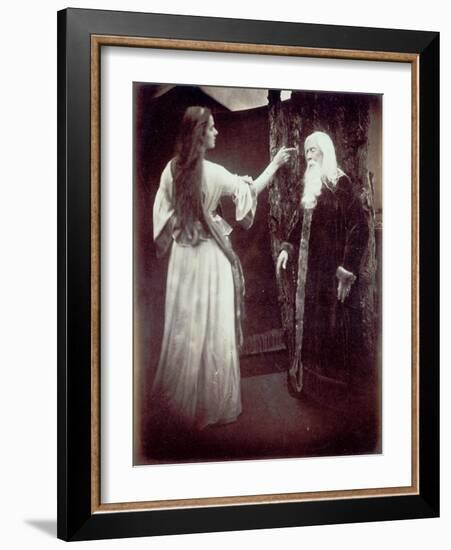 Vivien and Merlin, 1874-Julia Margaret Cameron-Framed Giclee Print