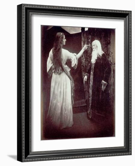 Vivien and Merlin, 1874-Julia Margaret Cameron-Framed Giclee Print