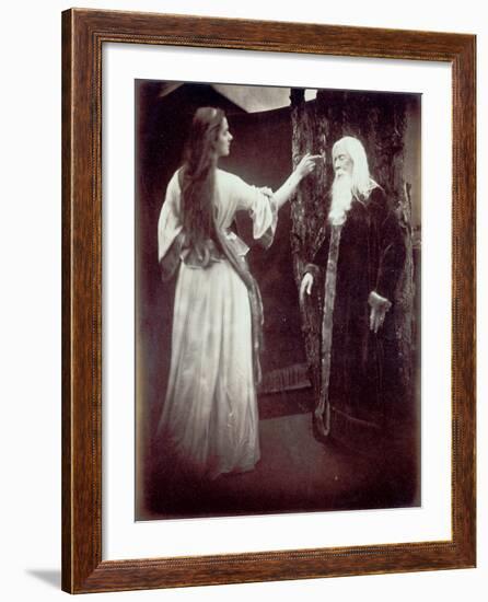 Vivien and Merlin, 1874-Julia Margaret Cameron-Framed Giclee Print