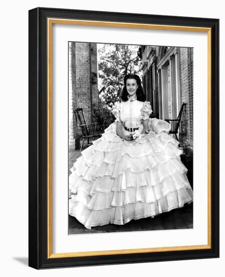 Vivien Leigh, Gone with the Wind, directed by Victor Fleming, 1939 (b/w photo)-null-Framed Photo