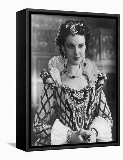 Vivien Leigh on the movie set of "Fire Over England" (L'Invincible Armada), directed by William K. -null-Framed Stretched Canvas