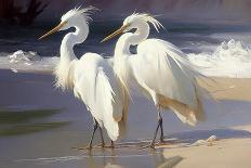 Two Great Blue Herons-Vivienne Dupont-Art Print