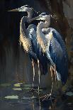 Two Egrets on the beach-Vivienne Dupont-Art Print