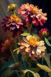 Zinnia Flowers II-Vivienne Dupont-Art Print