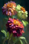 Zinnia Flowers I-Vivienne Dupont-Art Print