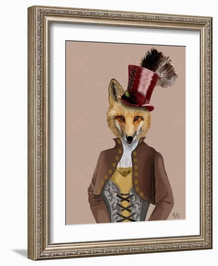 Vivienne Steampunk Fox-Fab Funky-Framed Premium Giclee Print