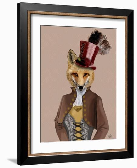 Vivienne Steampunk Fox-Fab Funky-Framed Premium Giclee Print