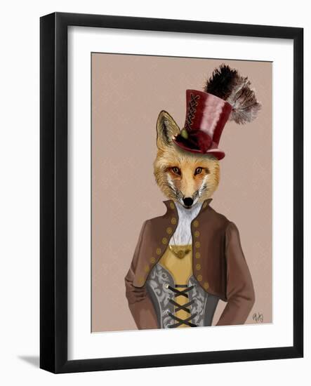 Vivienne Steampunk Fox-Fab Funky-Framed Premium Giclee Print