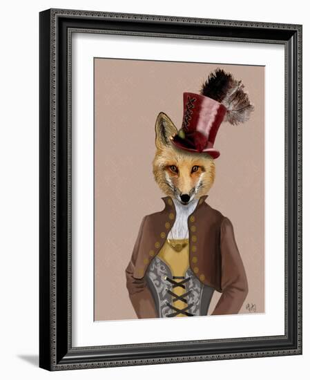 Vivienne Steampunk Fox-Fab Funky-Framed Premium Giclee Print