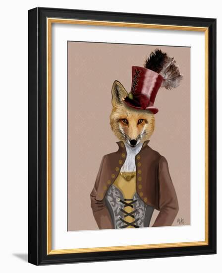 Vivienne Steampunk Fox-Fab Funky-Framed Premium Giclee Print