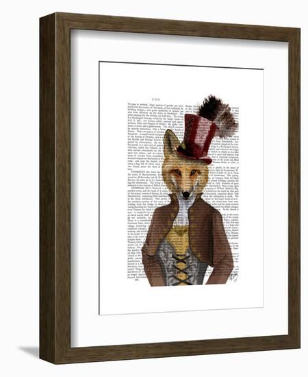 Vivienne Steampunk Fox-Fab Funky-Framed Art Print